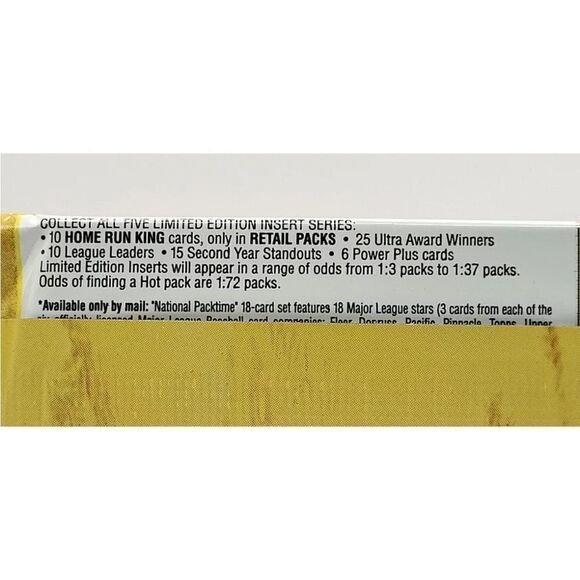 New 1995 Fleer Ultra Series 1 BASEBALL 12 per pack Retail Pack Lot of 10! - Picture 3 of 5